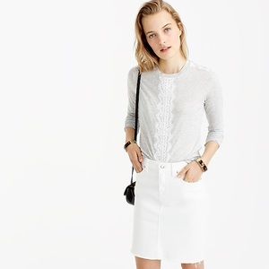 NWOT J. Crew Top with Lace Detail
